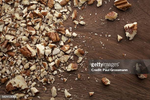 chopped pecans - pecan nut stock pictures, royalty-free photos & images