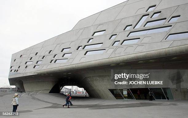 View of the building housing the "Phaeno" Science Center and museum, built by London-based Iraqi-born architect Zaha Hadid, in Wolfsburg 23 November...