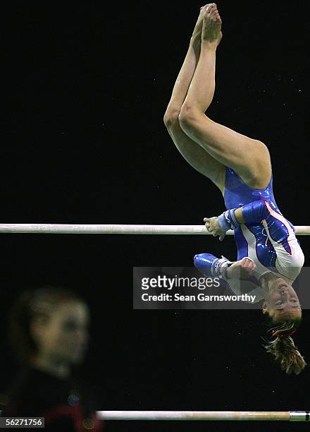 Emilie Le Pennec of France in action during the womens individual all round final of the 2005 World Gymnastics Championships at Rod Laver Arena...