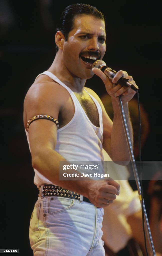 Freddie Mercury Performs at Live Aid