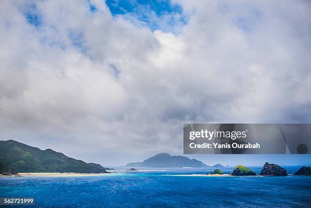 zamami island landscape sea and sky - okinawa blue sky beach landscape stockfoto's en -beelden