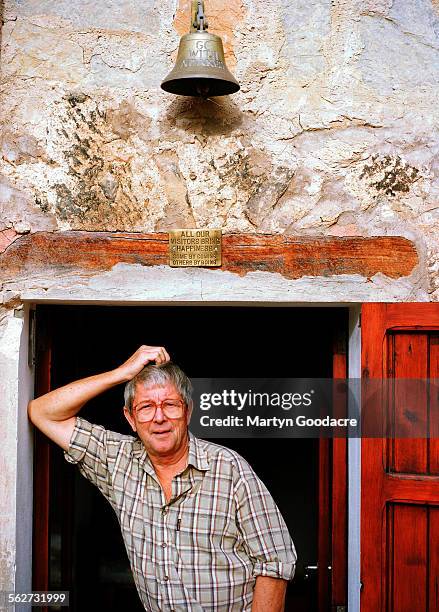 Portrait of former Blue Peter presenter John Noakes at his home in Majorca, Spain, 2000.