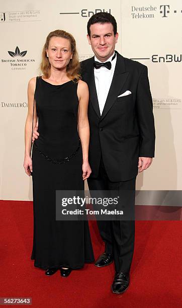 Hubertus Heil and Solveig Orlowski attend the annual "Bundespresseball" in Berlin on November 25, 2005 in Berlin, Germany.