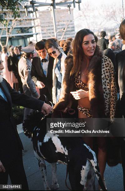 Actress Edy Williams arrives to the 46th Academy Awards at Dorothy Chandler Pavilion in Los Angeles,California.