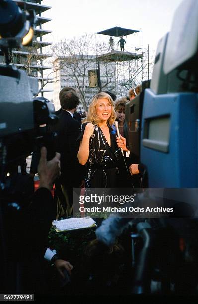Actress Teri Garr arrives to the 55th Academy Awards at Dorothy Chandler Pavilion in Los Angeles,California.