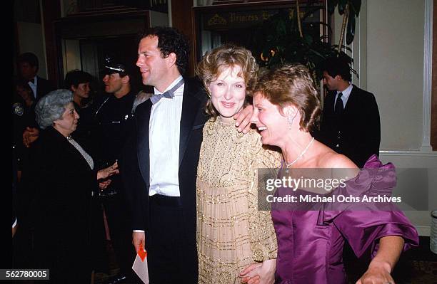 Actress Meryl Streep with husband Don Gummer arrive to the 55th Academy Awards at Dorothy Chandler Pavilion in Los Angeles,California.