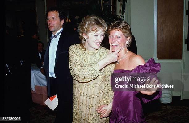 Actress Meryl Streep with husband Don Gummer arrive to the 55th Academy Awards at Dorothy Chandler Pavilion in Los Angeles,California.