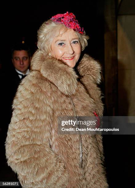 Actress Liz Fraser arrives at the Water Rats Annual Ball, the showbiz charity ball raising funds for the GOWR Charities Fund, at Grosvenor House on...