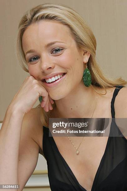 Actress Rachel McAdams talks at the Ritz Carlton hotel on October 9, 2005 in Pasadena, California.