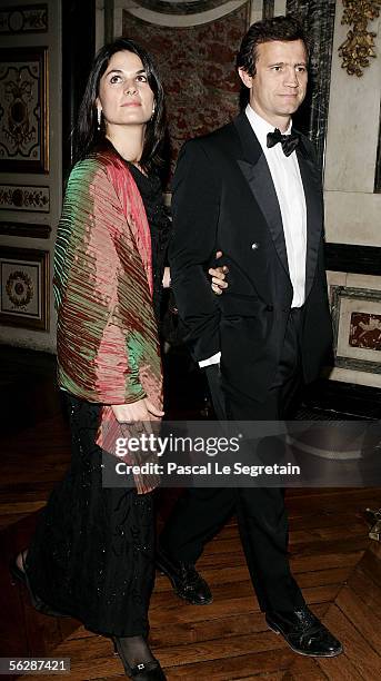 French Rugbyman Fabien Galthie and his wife, Coline, attend the international evening of the child event on November 28, 2005 in Versailles, France.