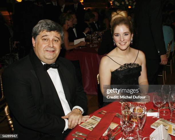 Chaumet chairman Thierry Fritsch and Natacha Regnier attend the Fondation Pour L'Enfance Ball at the Palais de Versailles on November 28, 2005 in...