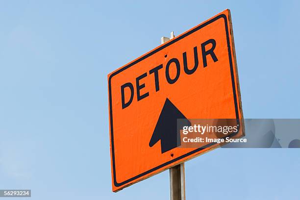 detour sign - detour stock-fotos und bilder