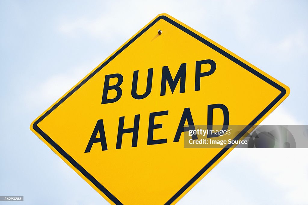 Speed bump sign