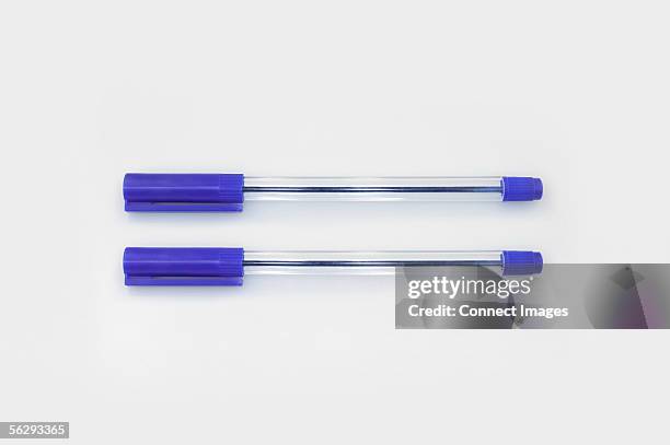 two ballpoint pens - ballpoint pen stock pictures, royalty-free photos & images