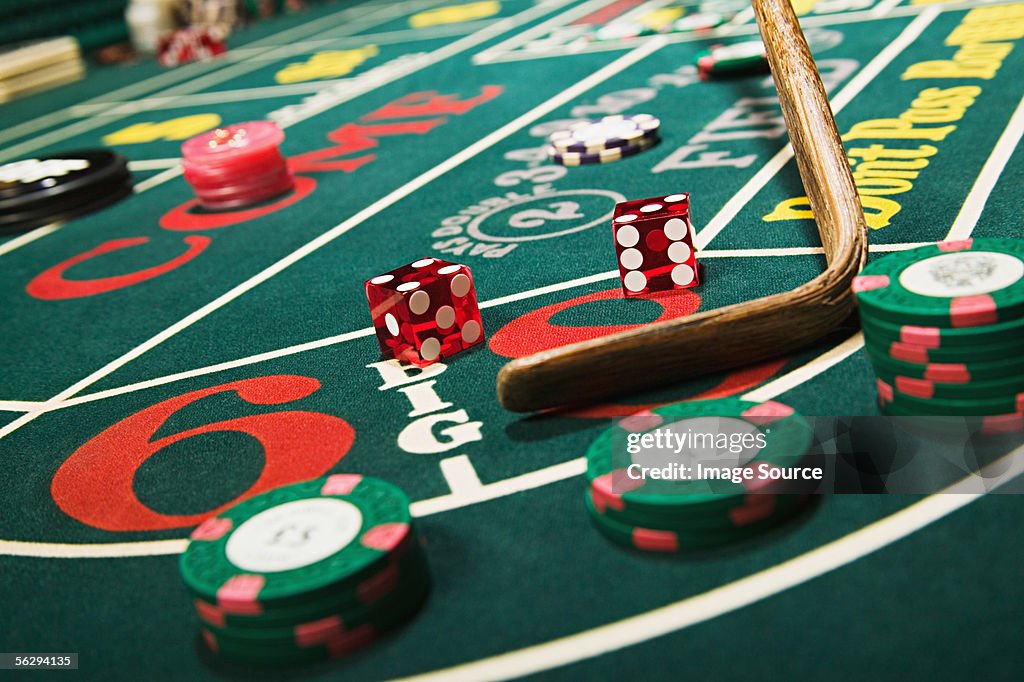 Croupier-Rechen Rechteklärung craps-Tisch