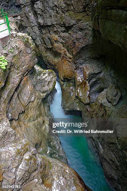 breitachklamm gorge, near tiefenbach, oberstdorf, bavarian swabia, bavaria, germany - breitachklamm canyon stock pictures, royalty-free photos & images