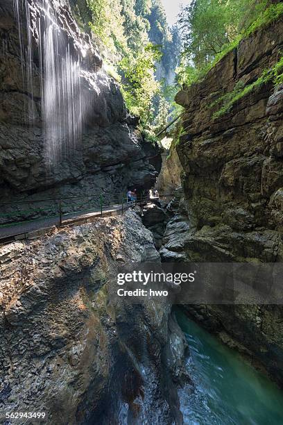 breitachklamm gorge in oberstdorf, kleinwalsertal, allgau - breitachklamm canyon stock pictures, royalty-free photos & images