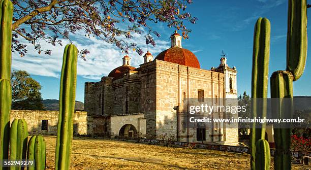 mexico oaxaca mitla church of san pedro - oaxaca mexico stock pictures, royalty-free photos & images