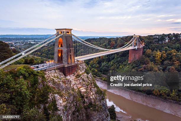 clifton suspension bridge, avon gorge, bristol - bristol england bildbanksfoton och bilder