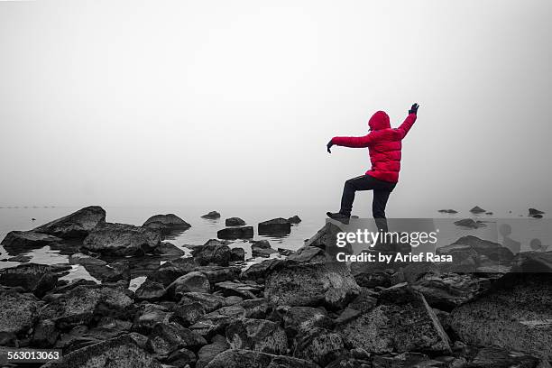 Man Balancing Rocks 31 Balancing Rocks Lake Stock Photos, High-Res Pictures, and Images ...