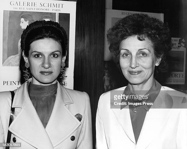 Paloma Picasso and mother Francoise Gilot circa 1982 in New York City.