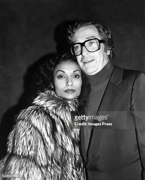 Michael Caine and wife Shakira circa 1982 in New York City.