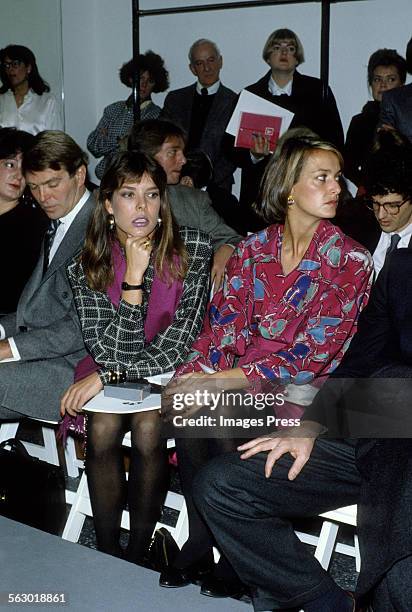 Princess Caroline attends Karl Lagerfeld fashion show circa 1980.