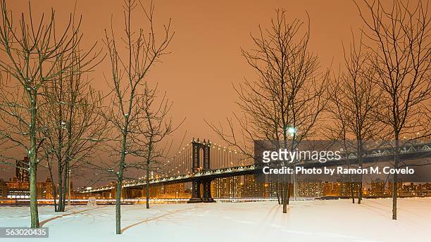 manhattan bridge in winter - park city utah night stock pictures, royalty-free photos & images