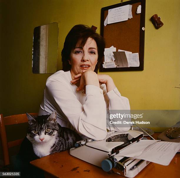 English former model and showgirl, Christine Keeler, March 1989.