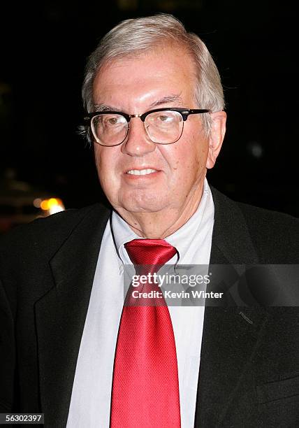 Writer Larry McMurtry arrives at the premiere of "Brokeback Mountain" at the Mann National Theater on November 29, 2005 in Westwood, California.