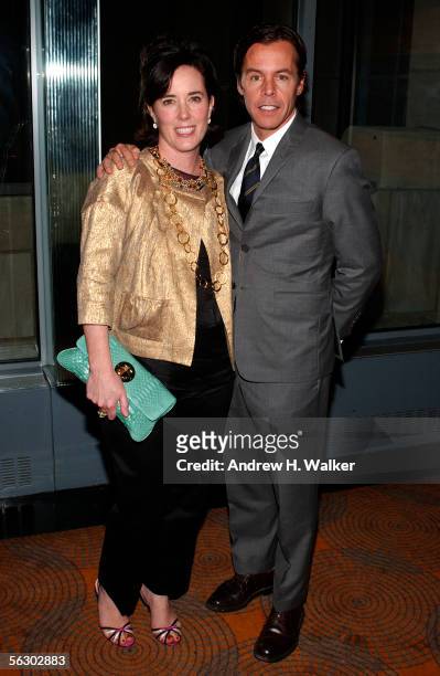 Designer Kate Spade and her husband Andy Spade attend the Annual Benefit for the Children's Advocacy Center on November 29, 2005 in New York City.