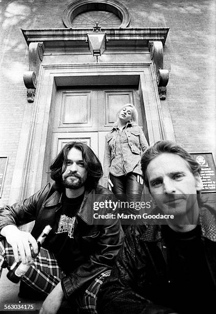 Group portrait of Scottish electronic band One Dove, London, United Kingdom, 1992. L-R Jim McKinven, Dot Allison, Ian Carmichael.