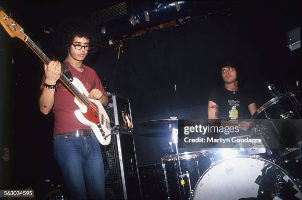 Omar Rodriguez-Lopez and Cedric Bixler-Zavala Mars Volta perform on stage, London, United Kingdom, 2001.