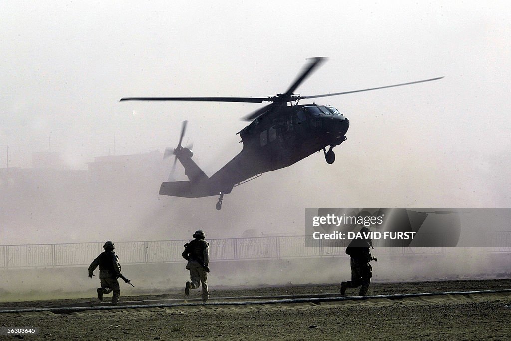 US Marines race to secure a landing zone