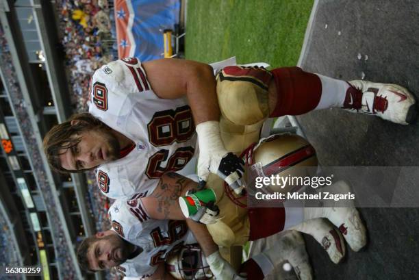 Offensive guard Adam Snyder of the San Francisco 49ers looks on during the game against the Tennessee Titans at the Coliseum in Nashville, Tennessee...