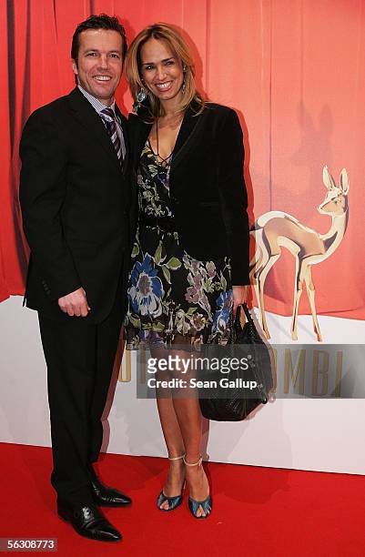 Lothar Matthaeus and his wife Marijana arrive for the Tribute to Bambi Charity Gala at the Postkantine on November 30, 2005 in Munich, Germany.
