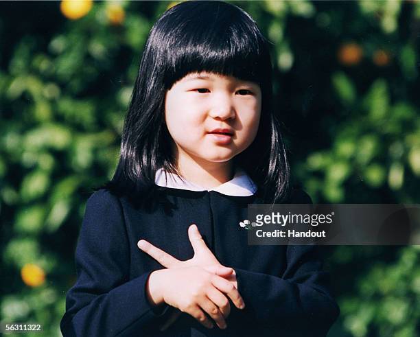 In this Handout Photo released on December 1, 2005 by the Imperial Household Agency, Japan's Princess Aiko, who celebrates her fourth birthday today,...