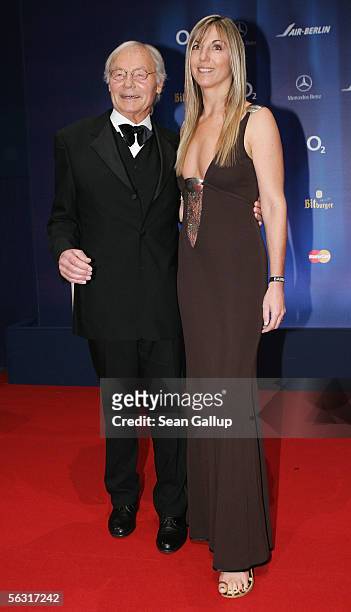 Harry Valerien and his daughter Tanja Valerien-Glowacz arrive at the Bambi Awards 2005 December 1, 2005 at the Messehalle in Munich, Germany.