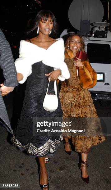 Naomi Campbell and her mother leave after attending the Broadway opening of "The Color Purple," based on Alice Walker?s Pulitzer Prize-winning novel...