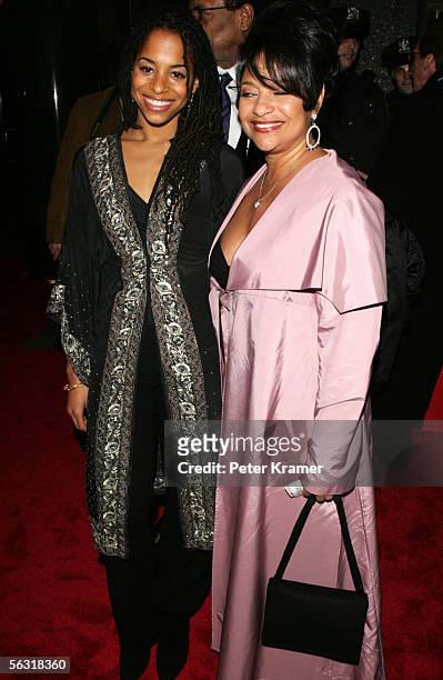 Actress Debbie Allen with her daughter Morgan attend the Broadway opening of "The Color Purple" at the Broadway Theatre December 1, 2005 in New York...