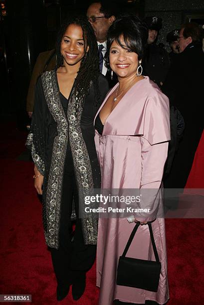 Actress Debbie Allen with her daughter Morgan attend the Broadway opening of "The Color Purple" at the Broadway Theatre December 1, 2005 in New York...