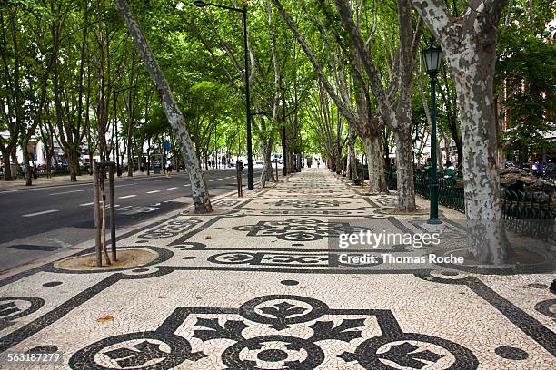 avenida da liberdade in lisbon - avenue stock pictures, royalty-free photos & images