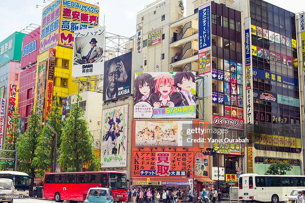 Akihabara street board in Tokyo, Japan