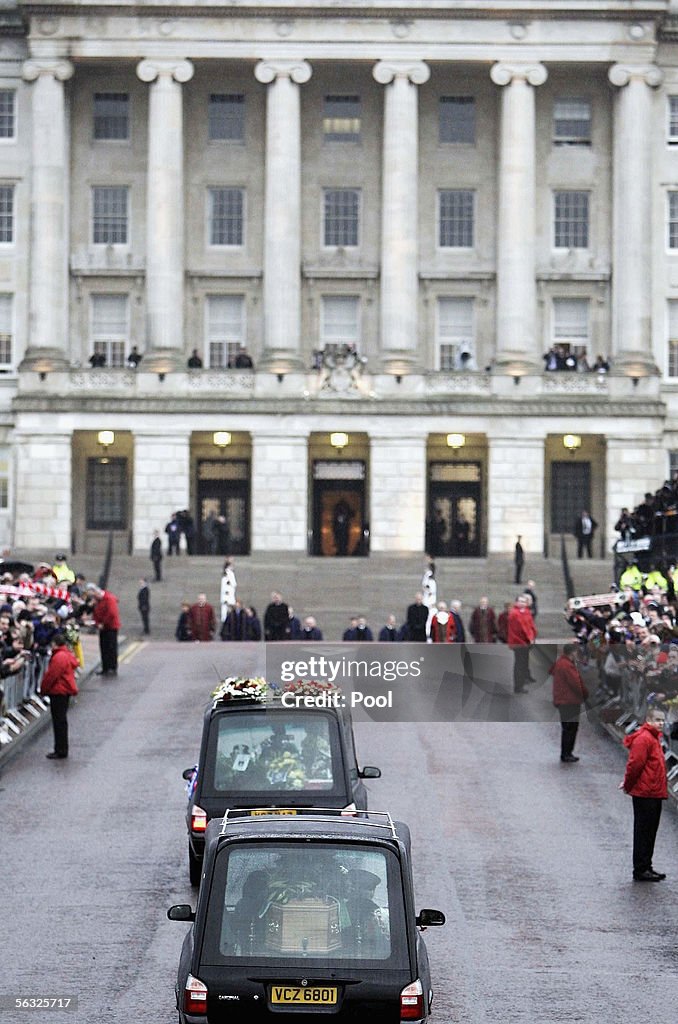 George Best Final The funeral procession of footballer George Best arrives at the... News ...