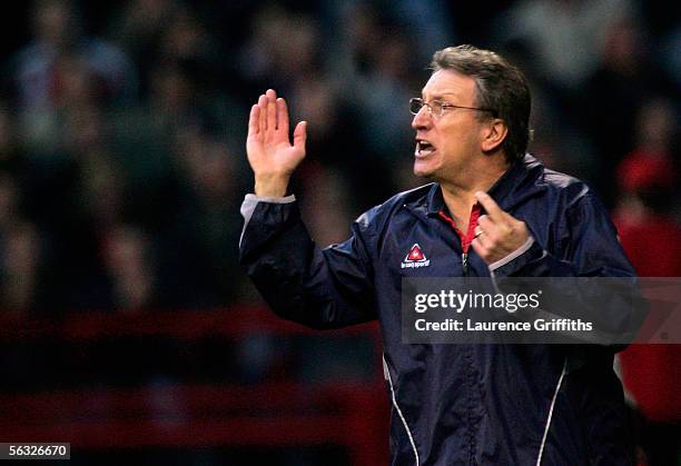 Neil Warnock of Sheffield United calls instructions from the bench during the Coca Cola Championship match between Sheffield United and Sheffield...