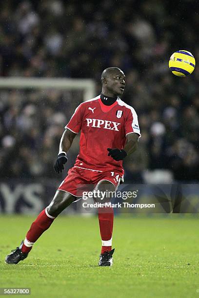 Papa Bouba Diop of Fulham during the Barclays Premiership match between West Bromwich Albion and Fulham on December 3, 2005 at the Hawthorns, England.