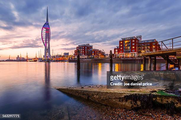 spinnaker tower, portsmouth, hampshire, england - portsmouth england stock pictures, royalty-free photos & images