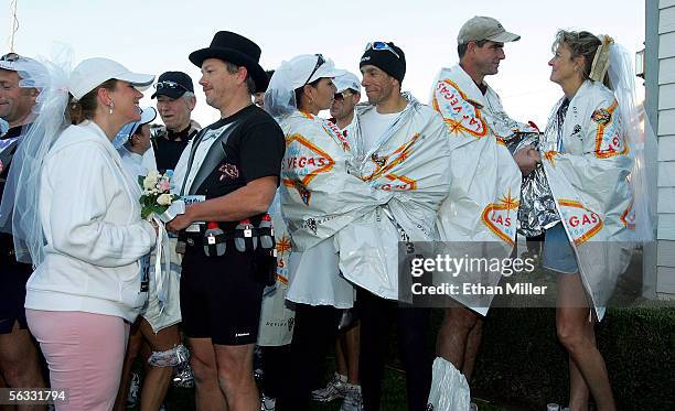 Couples , Sandy Kruse and E.J. Rosenberg of Wisconsin, Sabina Roldon and Rudy Montoya of California, and Roy Laws and Shellie Laws of Colorado, are...