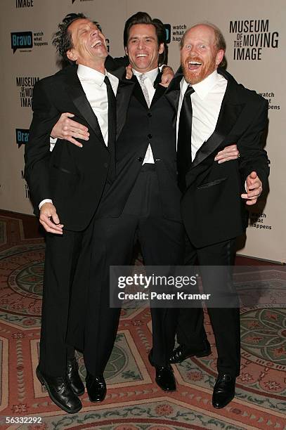 Ron Howard , Actor Jim Carrey, and Producer Brian Grazer arrive at the Museum Of The Moving Image Salute To Ron Howard at the Waldorf-Astoria...