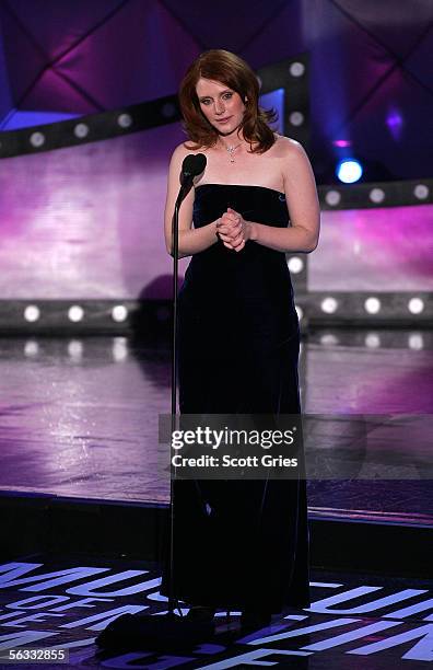 Ron Howard's daughter Bryce Dallas Howard speaks at the Museum Of The Moving Image Salute To Ron Howard at the Waldorf-Astoria December 4, 2005 in...